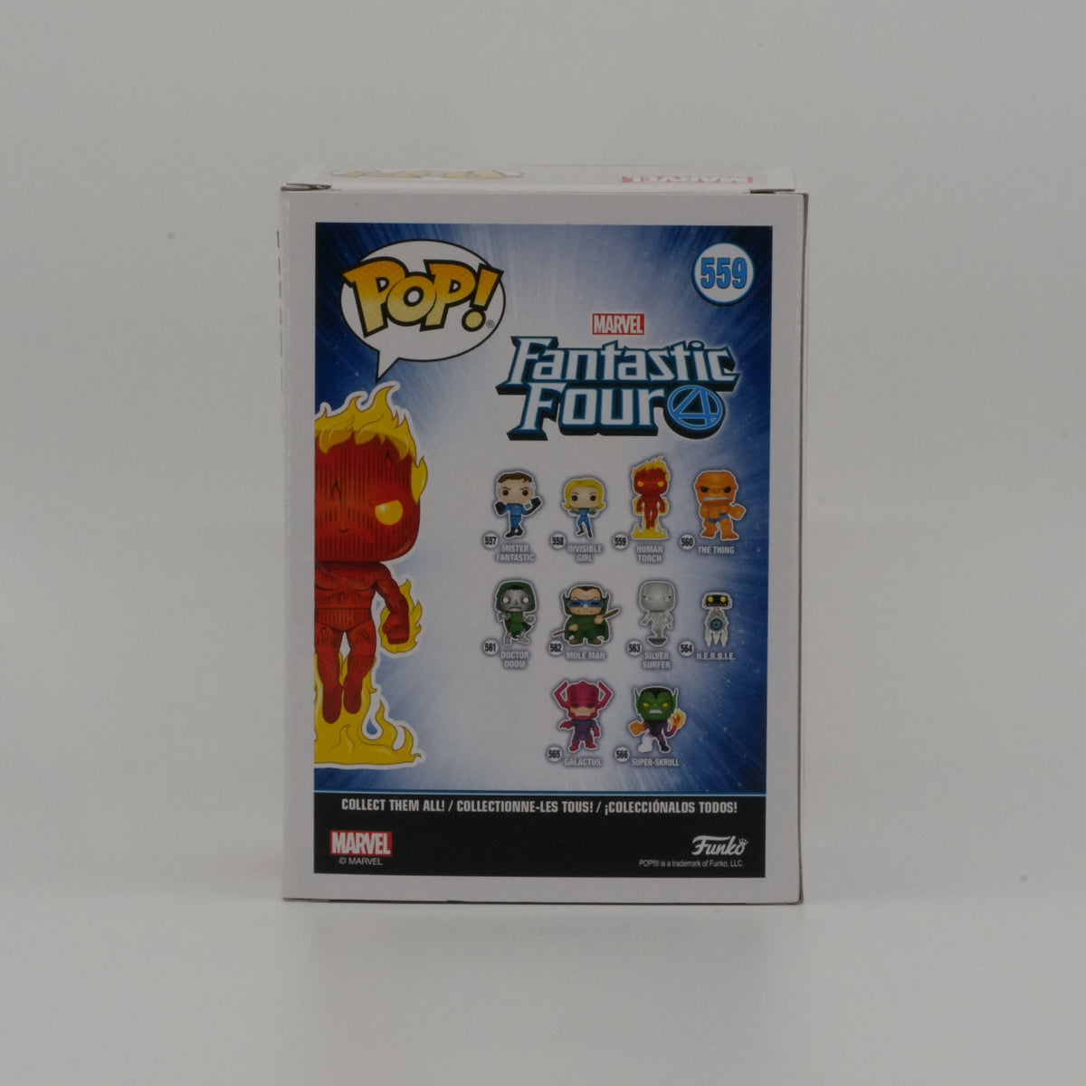 Human Torch #559, actual item, back view
