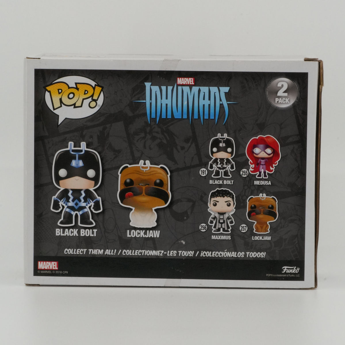 Black Bolt & Lockjaw, actual item, back view