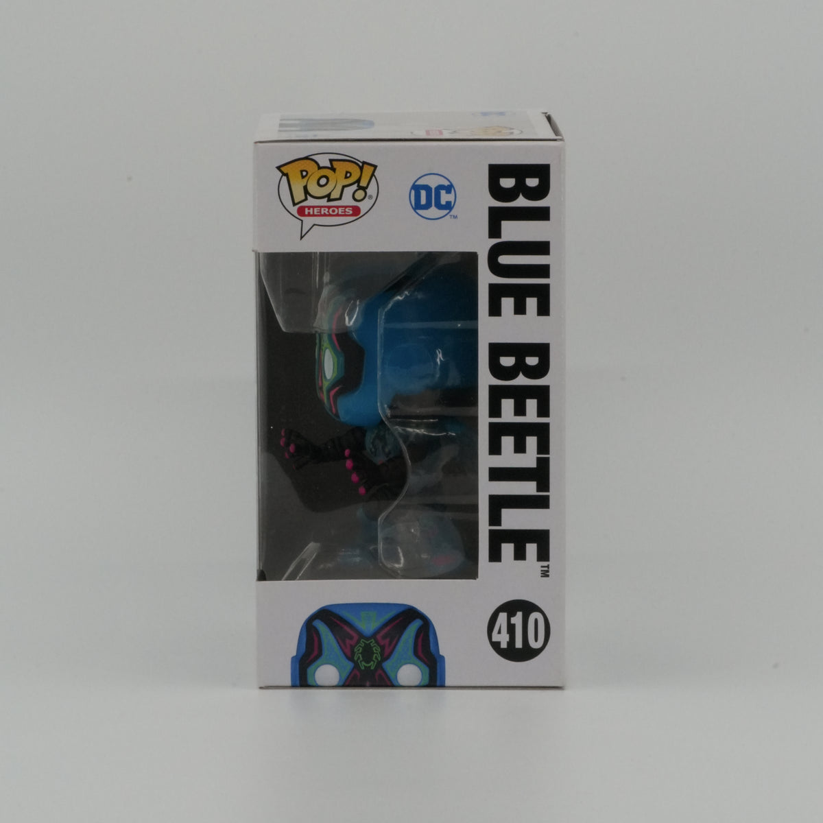 Blue Beetle #410, actual item, window side view