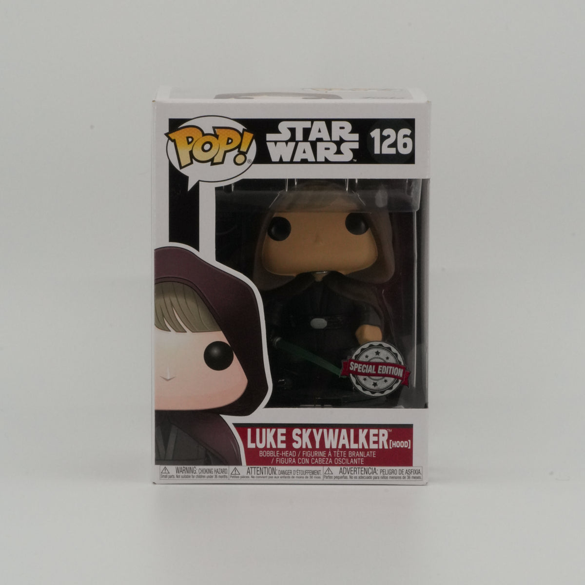 Luke Skywalker (Hood) #126, actual item, front view