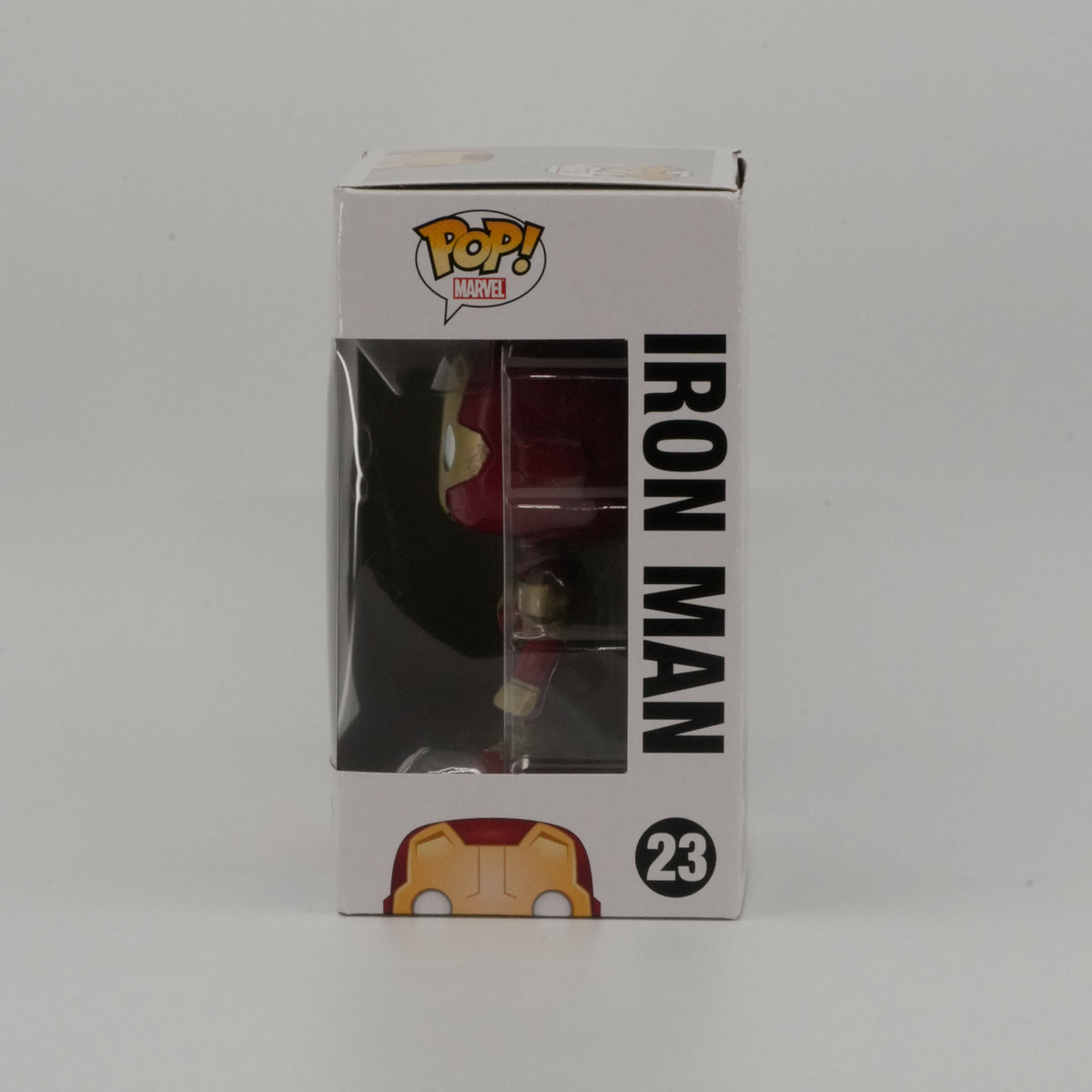 Iron Man #23, actual item, window side view