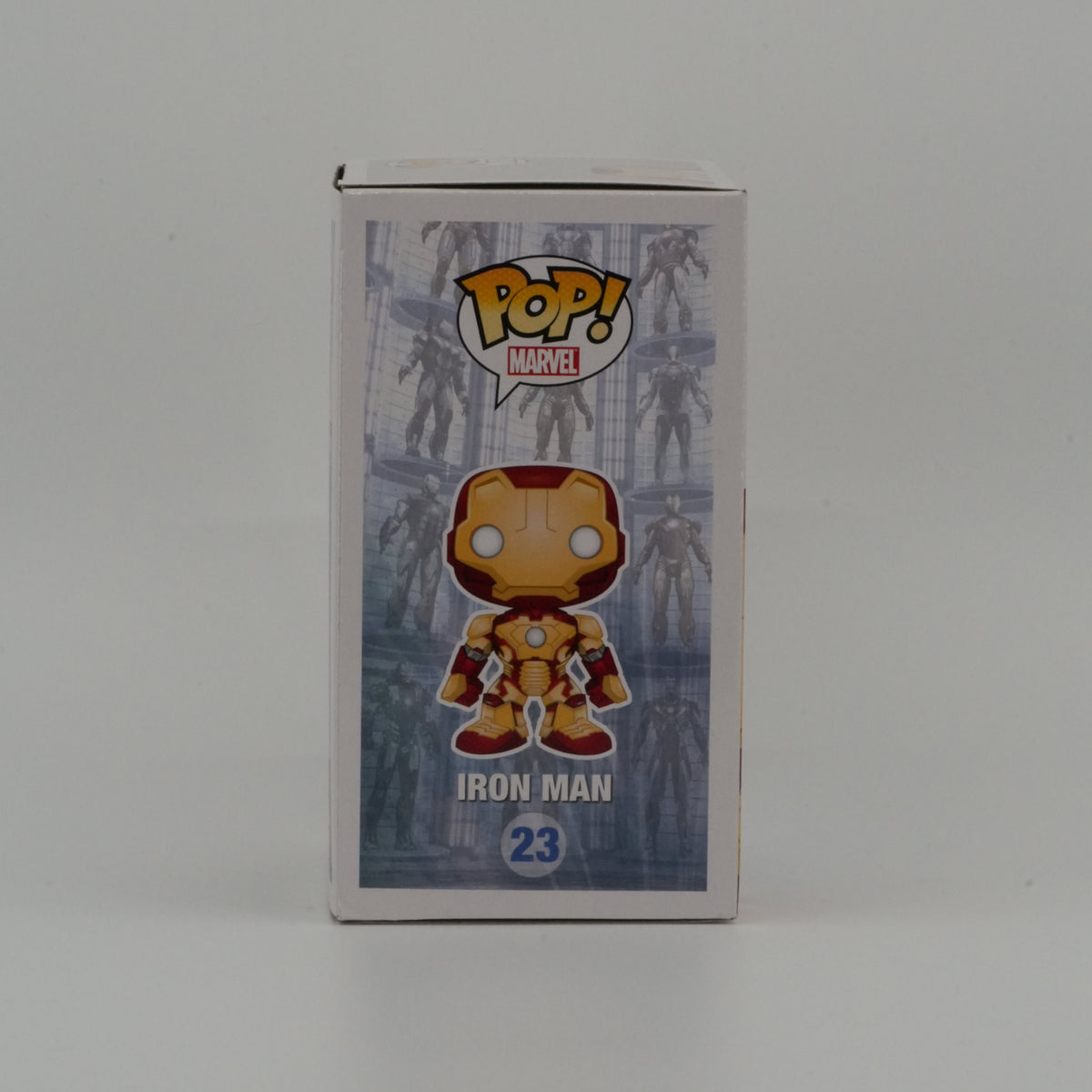 Iron Man #23, actual item, illustrated side view