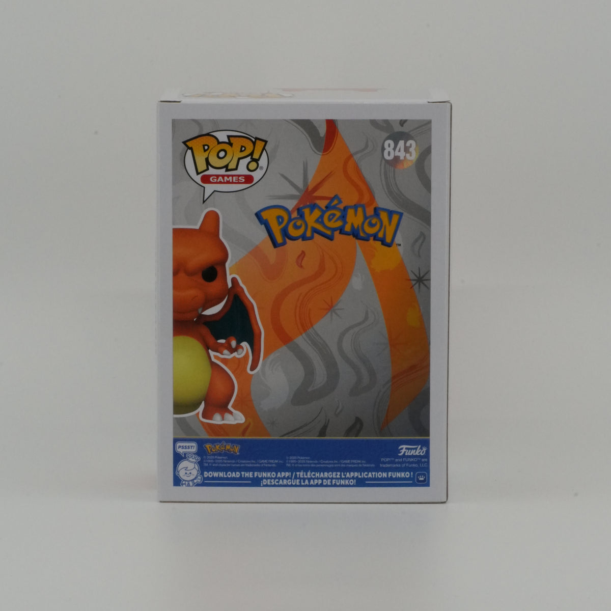 Charizard (Pearlescent) #843, representative example, back view