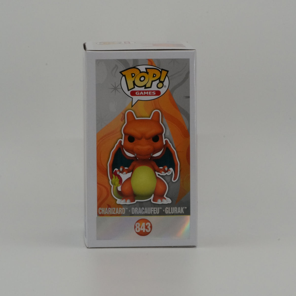 Charizard (Pearlescent) #843, representative example, illustrated side view