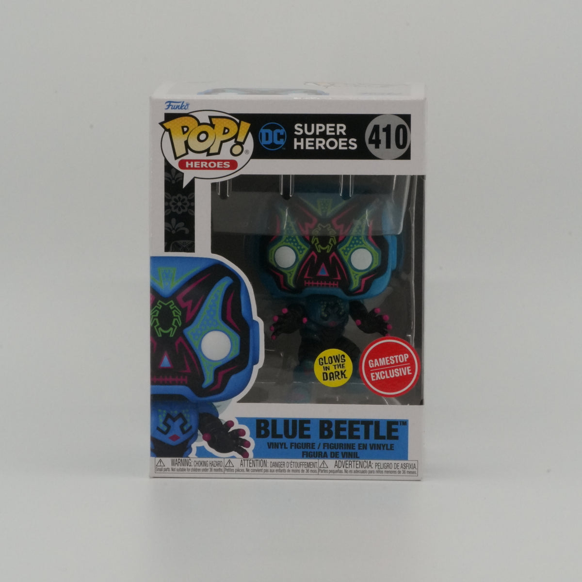 Blue Beetle #410, actual item, front view