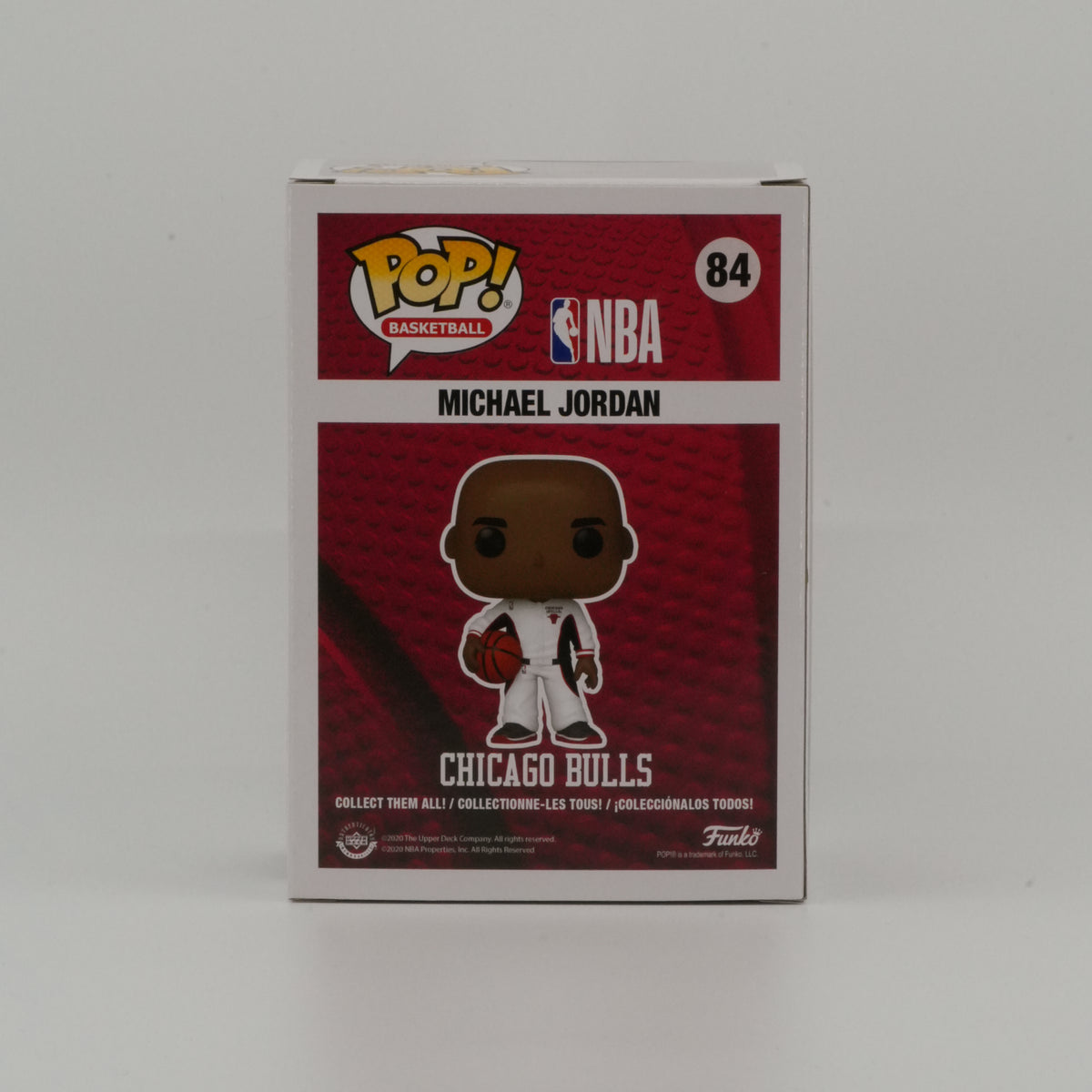 Michael Jordan (White Warm-Up Suit) #84, actual item, back view