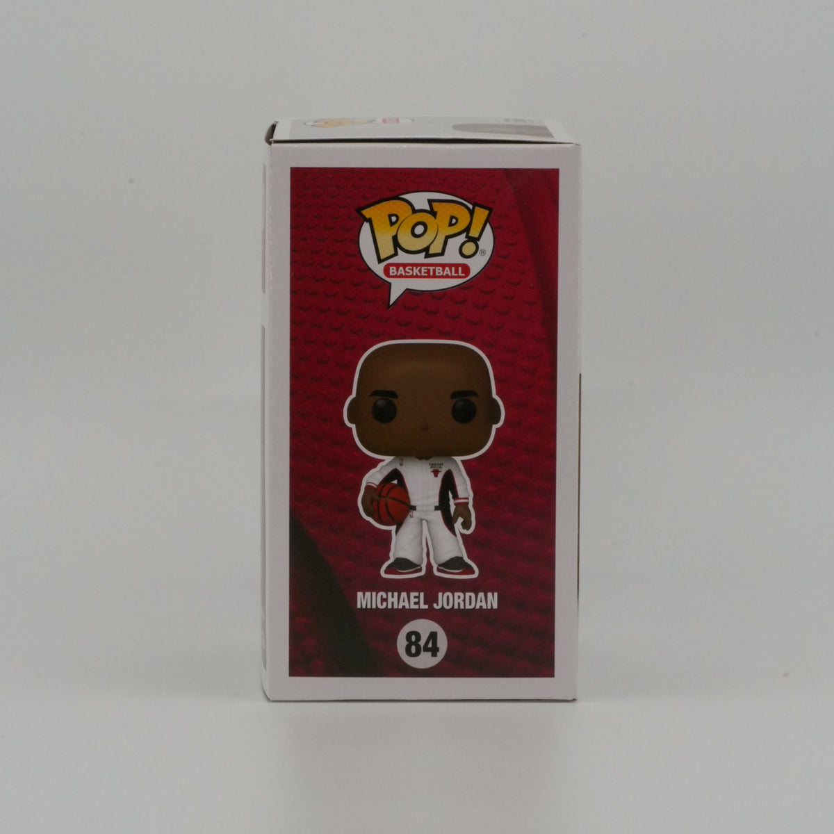 Michael Jordan (White Warm-Up Suit) #84, actual item, illustrated side view